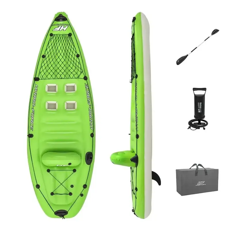 BESTWAY Hydro-Force Inflatable Kayak – 285 cm Solo Kayak with Paddle, Pump & Carry Bag