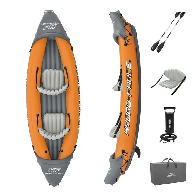 BESTWAY Hydro-Force Rapid X2 Inflatable Kayak – 321 cm, 2-Person PVC Kayak Set with Accessories