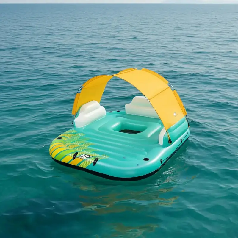 BESTWAY Sunny Lounge UV-Protected 5-Person Mesh-Center Pool Float