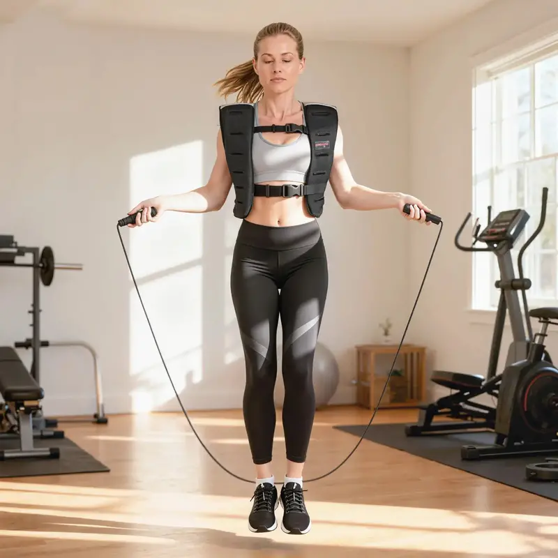 Black 5kg Weighted Running Vest – Neoprene Training Vest with Fully Adjustable Compression Straps