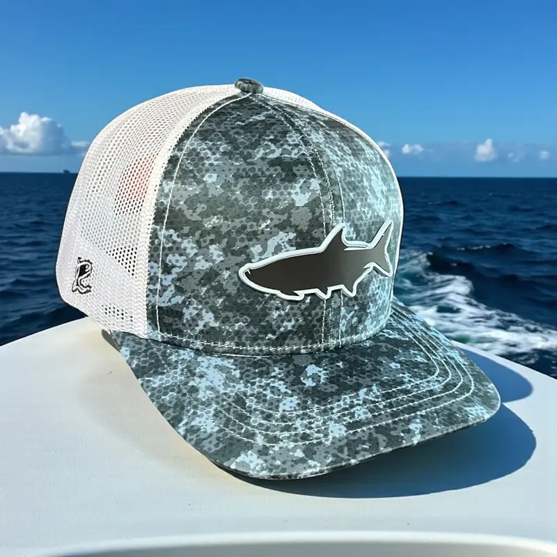 Black Camo Tarpon Adult Patch Hat