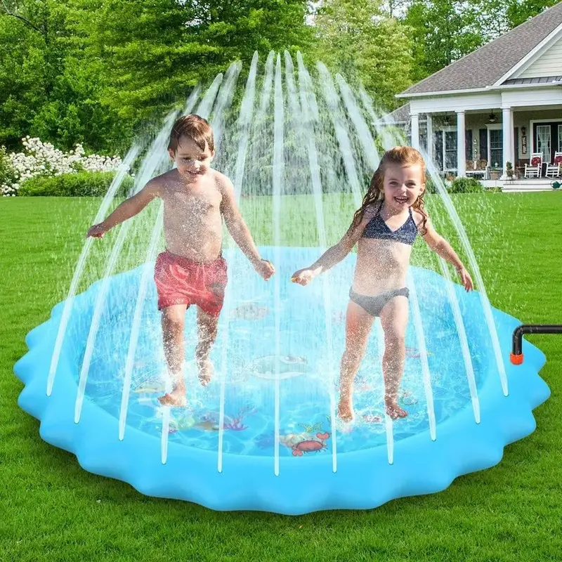 Blue Aquatic Splash Play Mat | Adjustable Outdoor Water Jet Pad for Active Play by SOKA®