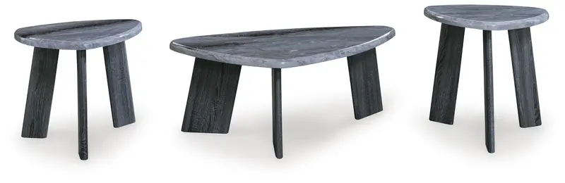 Bluebond Gray Set of Three Occasional Tables for Living Room Styling