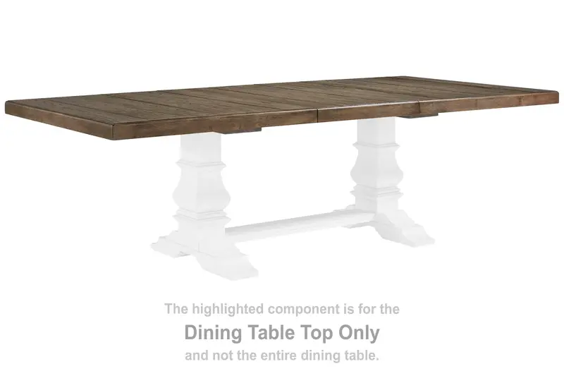 Bolanburg Two-Tone Rectangular Extendable Dining Table Top