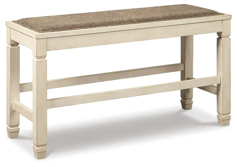 Bolanburg Two-Tone Upholstered Counter Bench (Sold Individually)