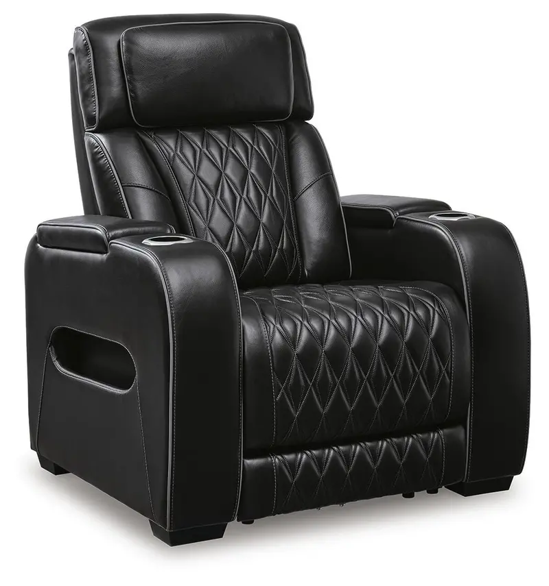 Boyington Black Power Recliner – Sleek Motorized Armchair