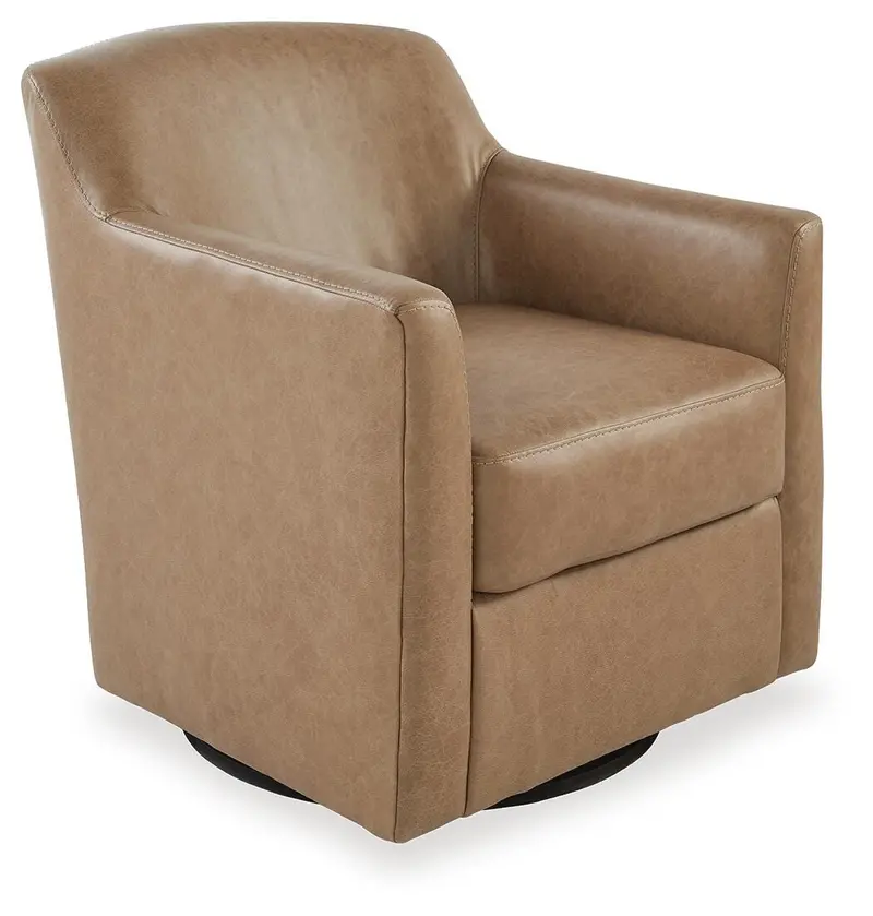 Bradney Tumbleweed Swivel Accent Chair with Wood Base