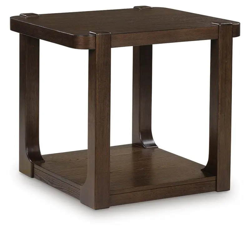 Breckington Dark Brown Rectangular Side Table