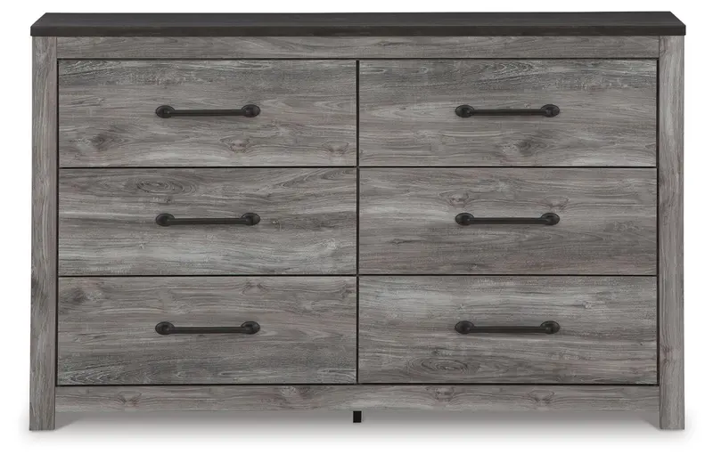Bronyan Dark Gray 6-Drawer Dresser – Sleek Modern Style