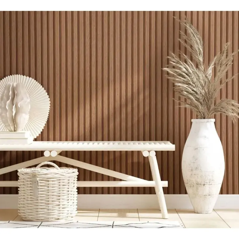 Brown ‘Botanica Wooden Slats’ Wallpaper Mimicking Real Timber Texture