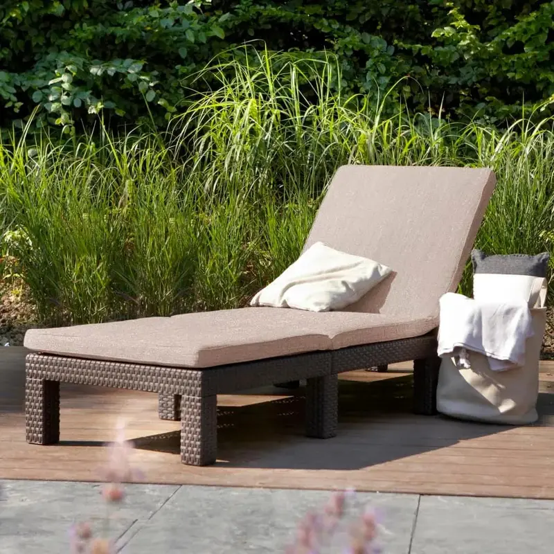 Brown Upholstered Sun Lounger – ‘Daytona’ Recliner with Premium Cushioning