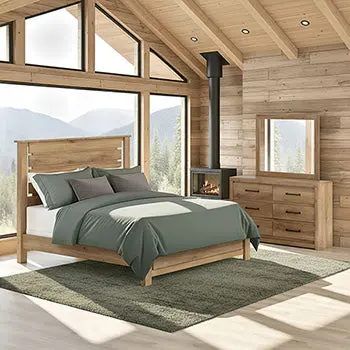 Brozmont Tan Queen Size Panel Bed Rails