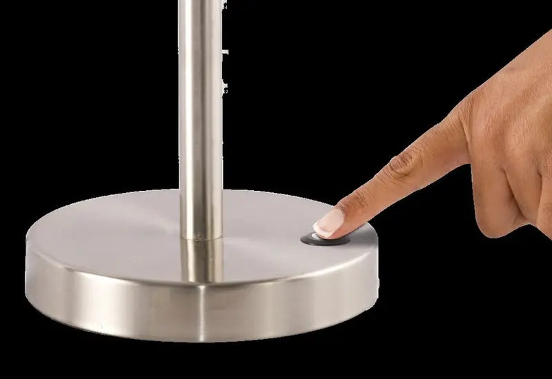 Brushed Silver Adjustable LED Task Lamp for Desks