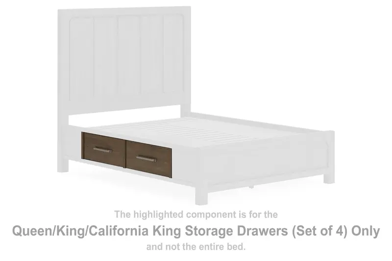 Cabalynn Light Brown 4-Drawer Storage Unit for Queen, King, or California King Beds