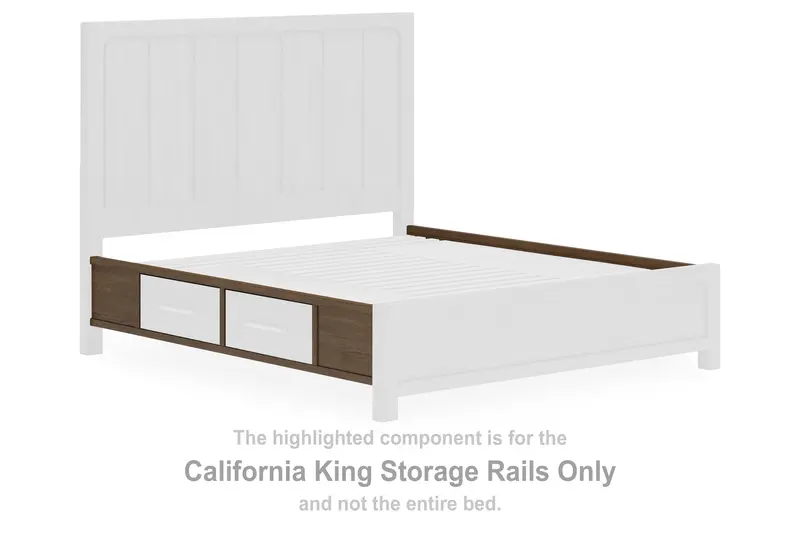 Cabalynn Light Brown Cal King Storage Bed Rails