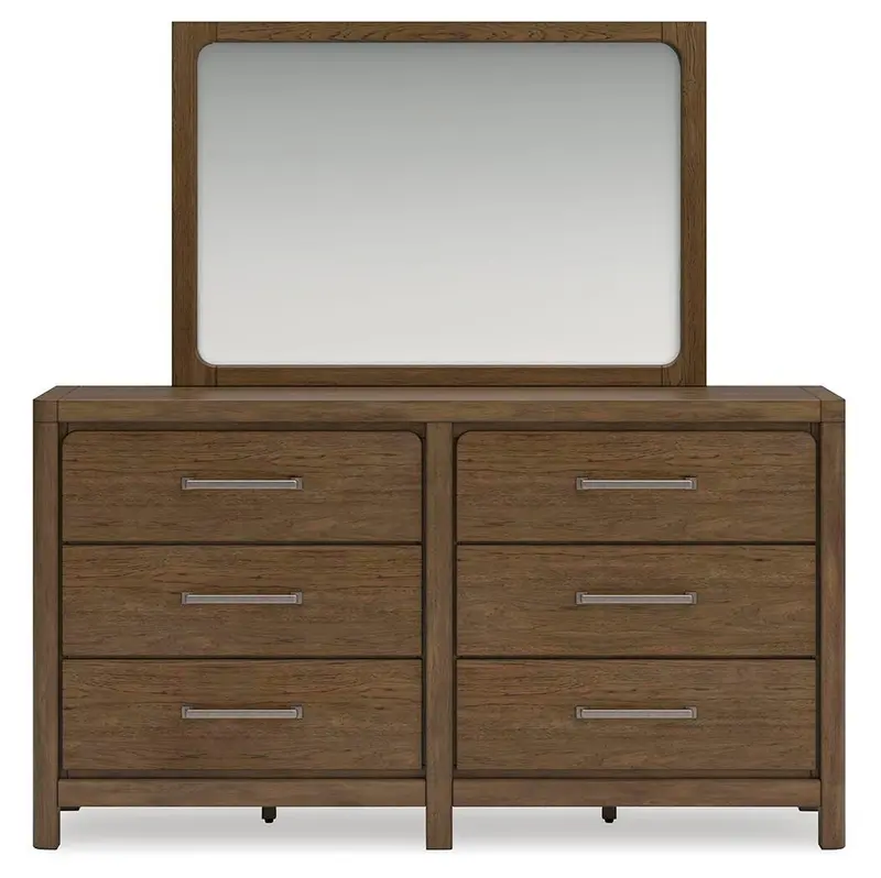Cabalynn Light Brown Dresser and Mirror Set