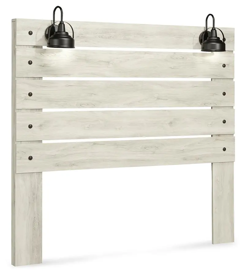 Cambeck Whitewash Queen Panel Headboard – Minimalist Wood Finish