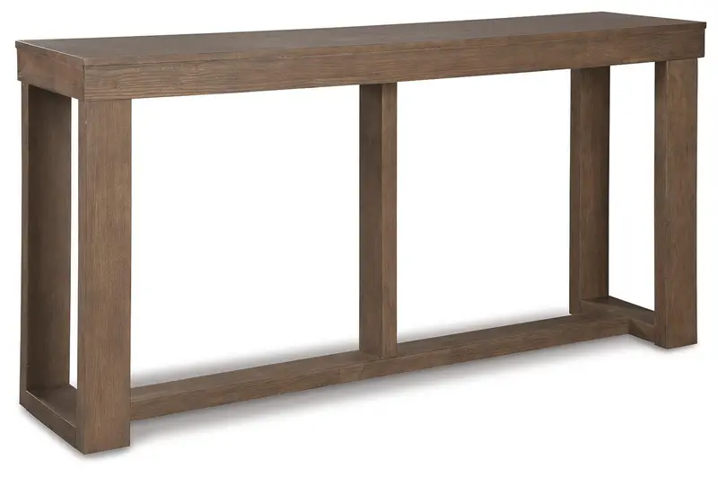 Cariton Gray Slim Sofa Table with Shelf Storage