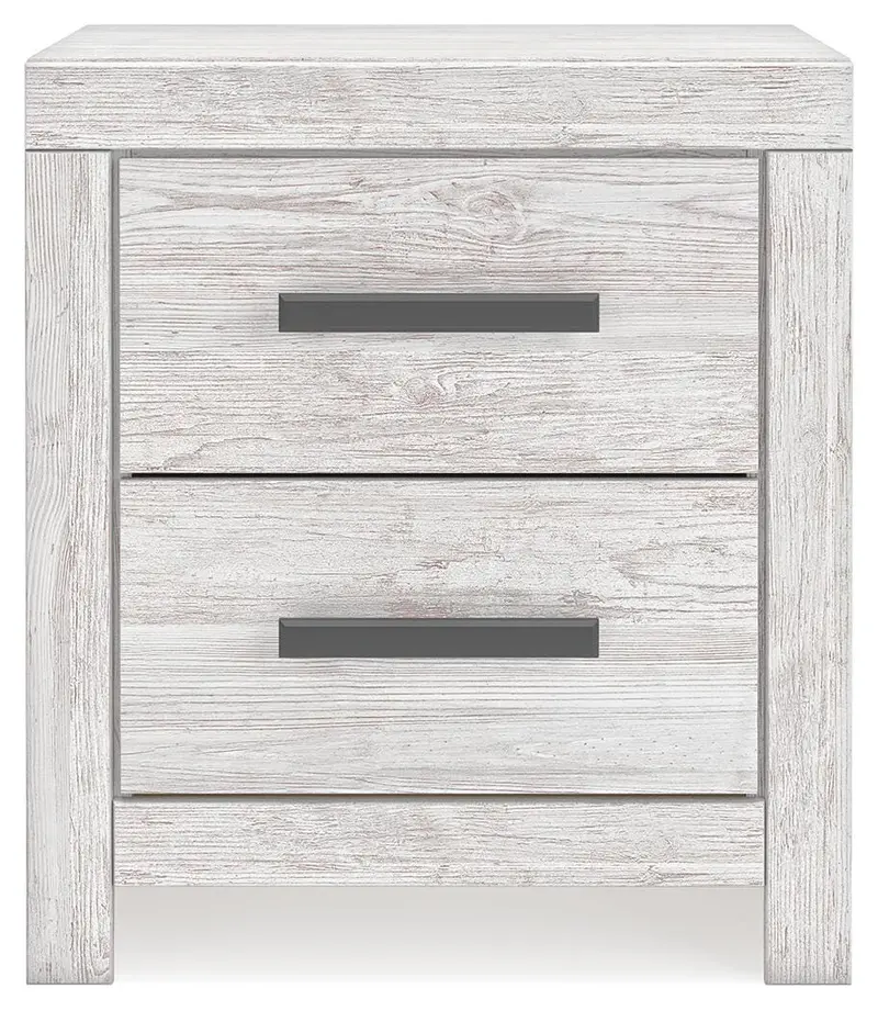 Cayboni Whitewash Farmhouse-Style Nightstand