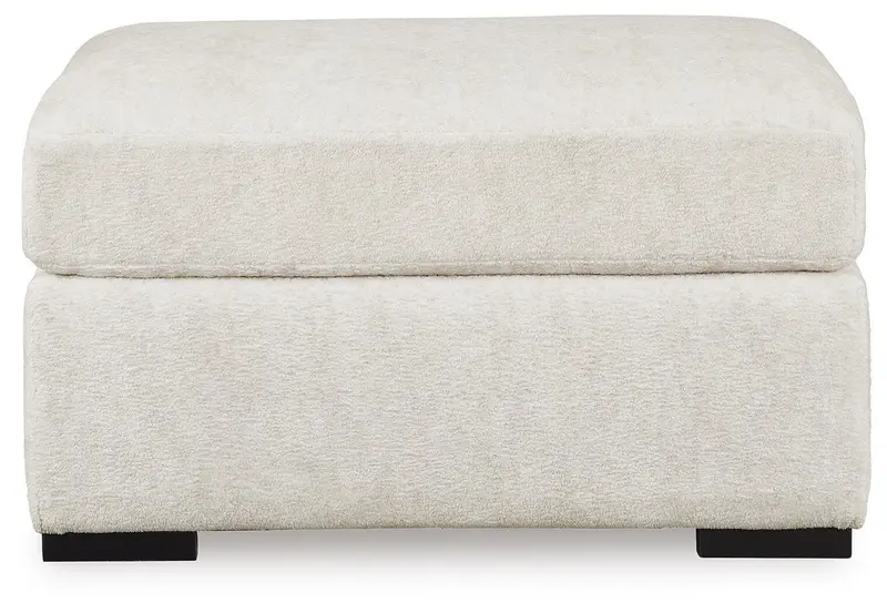 Chessington Ivory Oversized Accent Ottoman for Modern Living Spaces