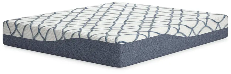 Chime Elite 2.0 12-Inch White-and-Blue California King Hybrid Mattress
