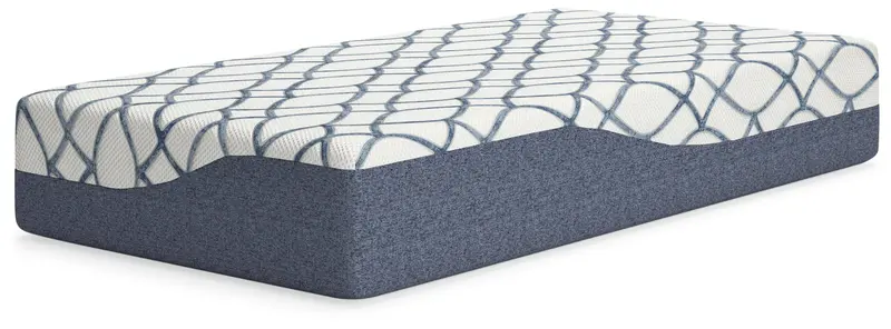 Chime Elite 2.0 Twin Mattress – 12-Inch White and Blue Premium Support Bed