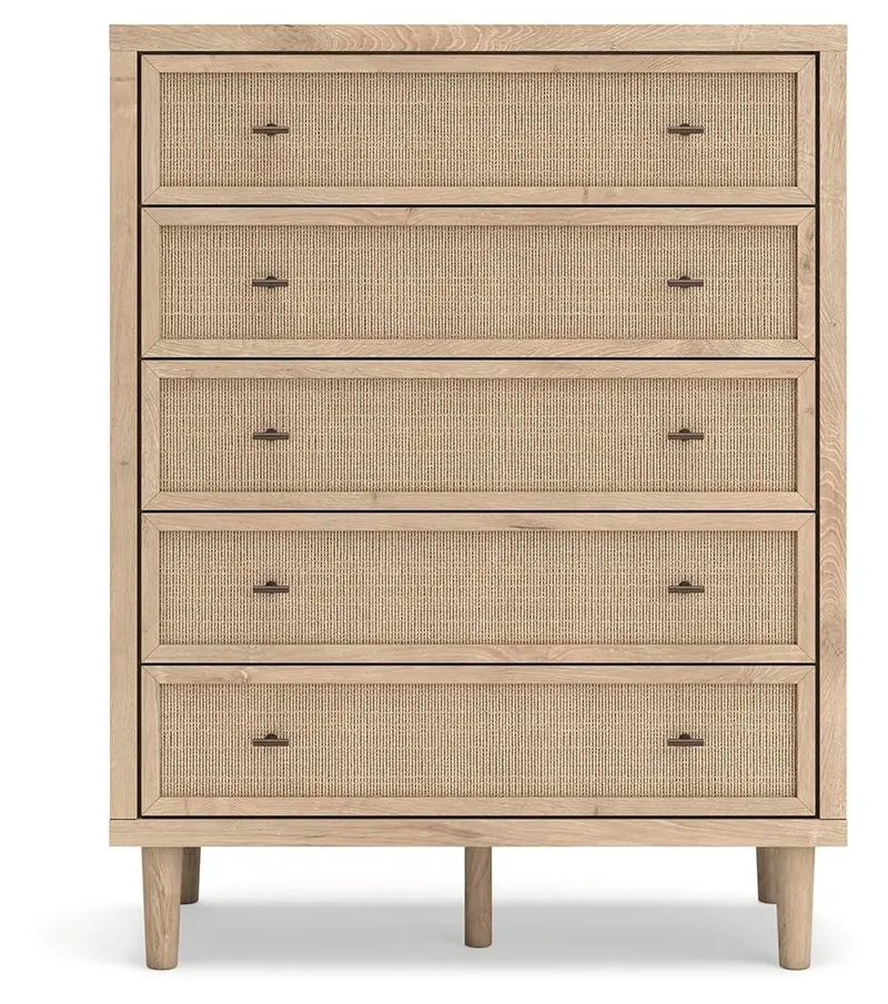 Cielden Two-Tone Wide 5-Drawer Chest of Drawers