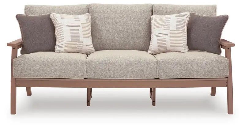 Cliffs Beach Driftwood-Finish Sofa with Cushioned Seating