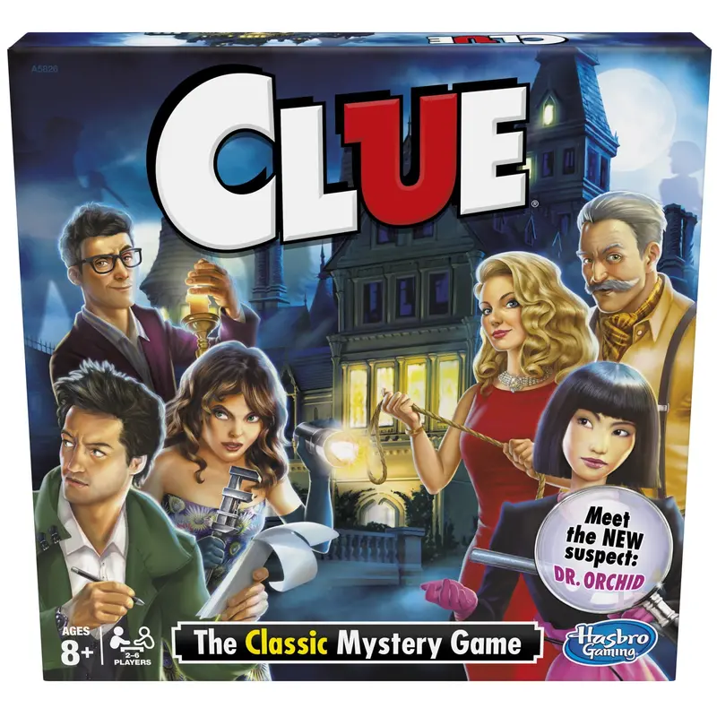 Clue Classic Mystery Board Game: Family-Friendly Detective Challenge for Ages 8+, 2–6 Players – New