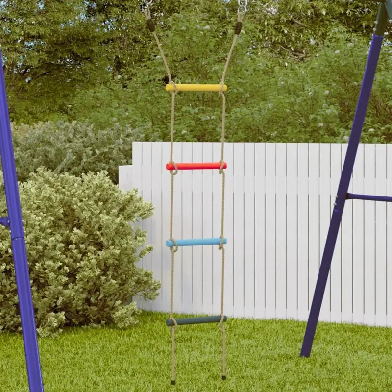 Colorful Kids’ Rope Ladder – PE Ropes & Plastic Rungs (Ages 3–10)