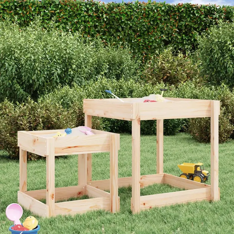 Compact Pinewood Nesting Sand Tables for Sensory Play