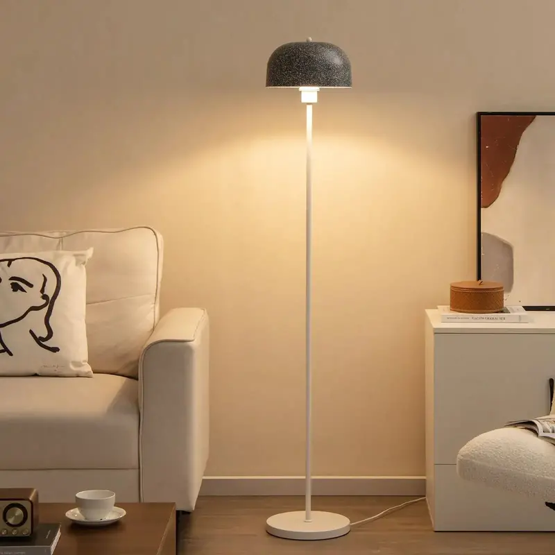 Contemporary Faux Terrazzo Floor Lamp with Weighted Base – E27 Socket Design by COSTWAY