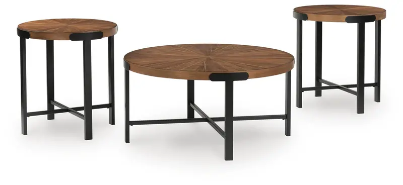 Crosstrail Brown 3-Piece Modular Occasional Table Collection