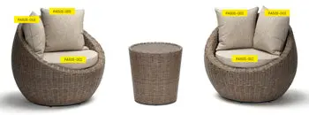 Danson Wheat-Toned Back Cushion for Living Room Seating