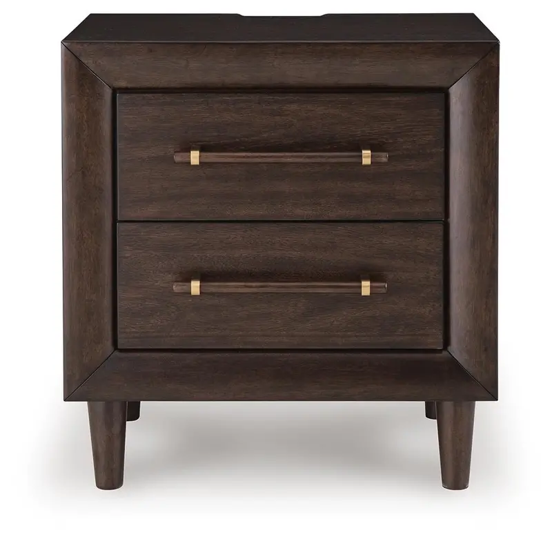 Dantenton Merlot-Stained Two-Drawer Night Table