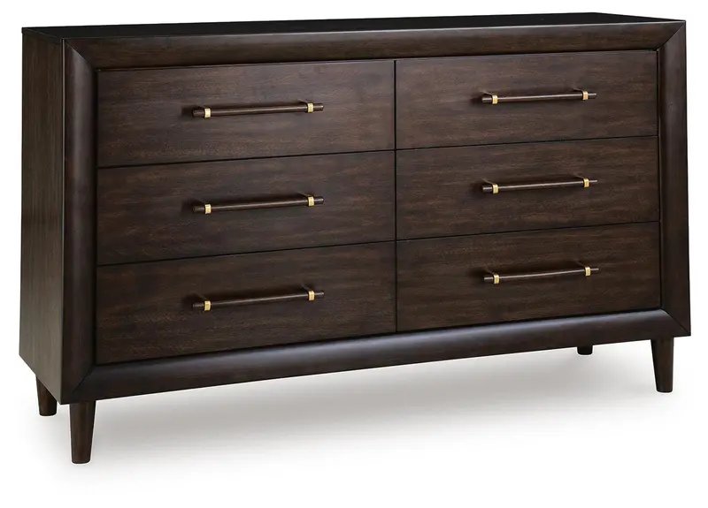 Dantenton Merlot-Toned 5-Drawer Dresser