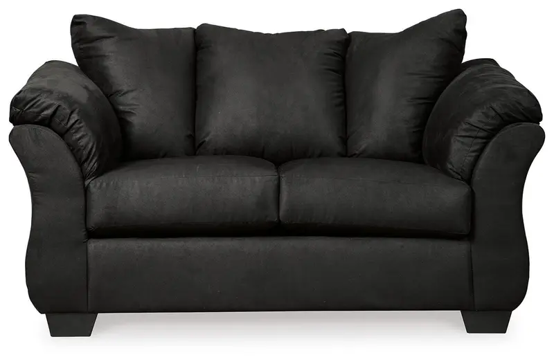 Darcy Black Modern Loveseat