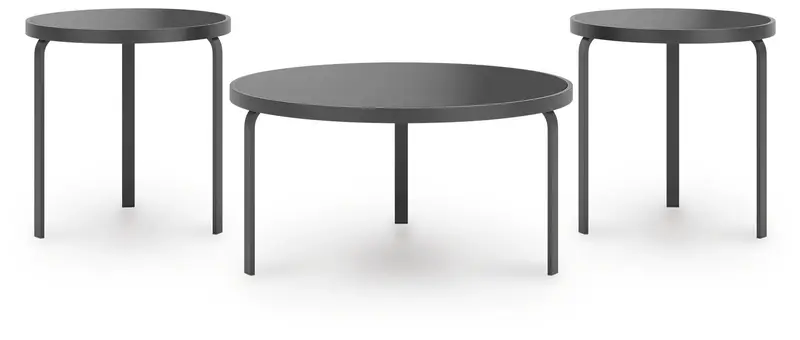 Dorylin Modern Black Occasional Table Set (3-Piece)