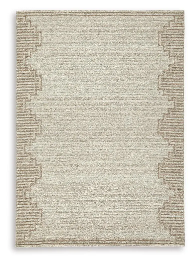Emorymore Brown and Beige Medium Area Rug for Living Spaces