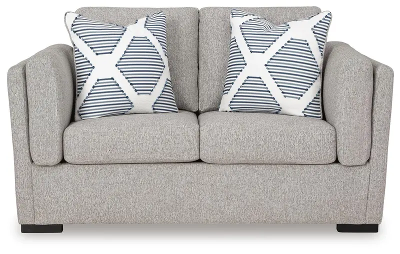 Evansley Pewter Two-Seater Loveseat
