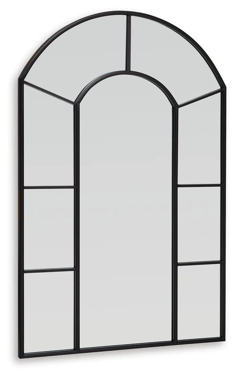 Evengton Sleek Black Accent Wall Mirror with Contemporary Frame