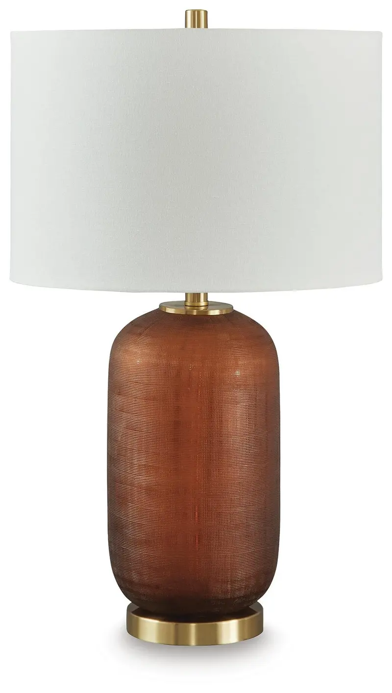 Farberman Amber-Tinted Glass Table Lamp