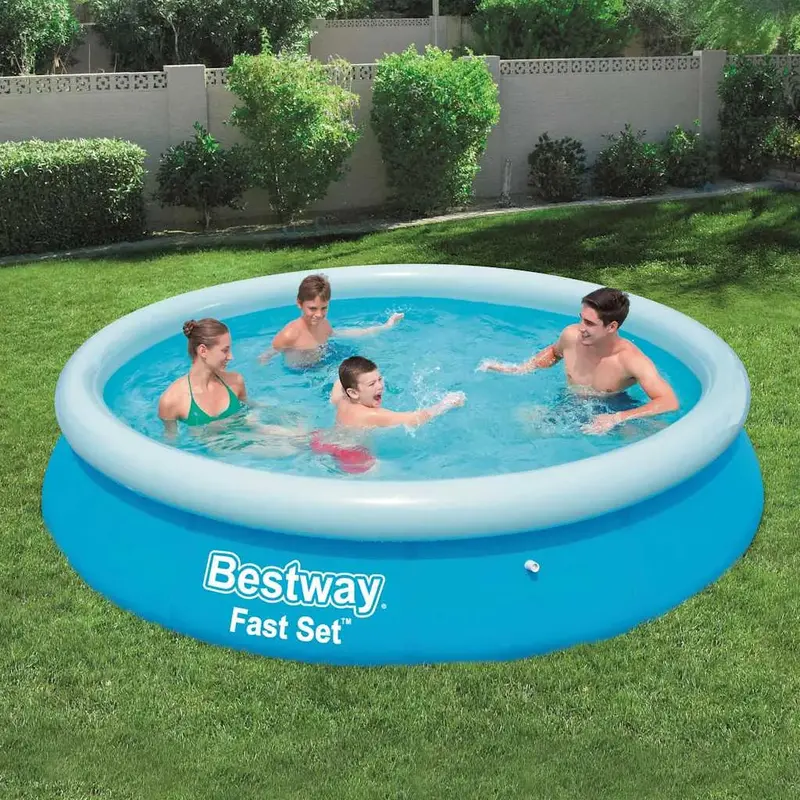 Fast-Set Inflatable Pool – 366 x 76cm | 5,377L Capacity with TriTech™ 3-Layer Durable Walls – BESTWAY
