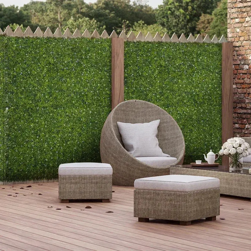 Faux Milan Grass Wall Panels – 12-Piece UV-Stable Greenery Fence Set (3 m²)