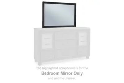 Foyland Sleek Black Bedroom Mirror