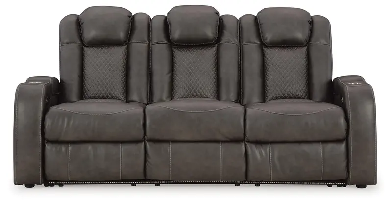 Fyne-Dyme Shadow Power Reclining Sofa with Adjustable Headrest