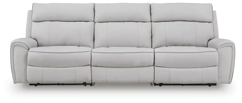 Grafton Pike Pearl & Ash 3-Piece Power Reclining Sectional Sofa