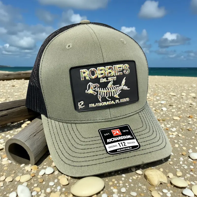 Green Camo Richardson Trucker Hat with PVC Patch