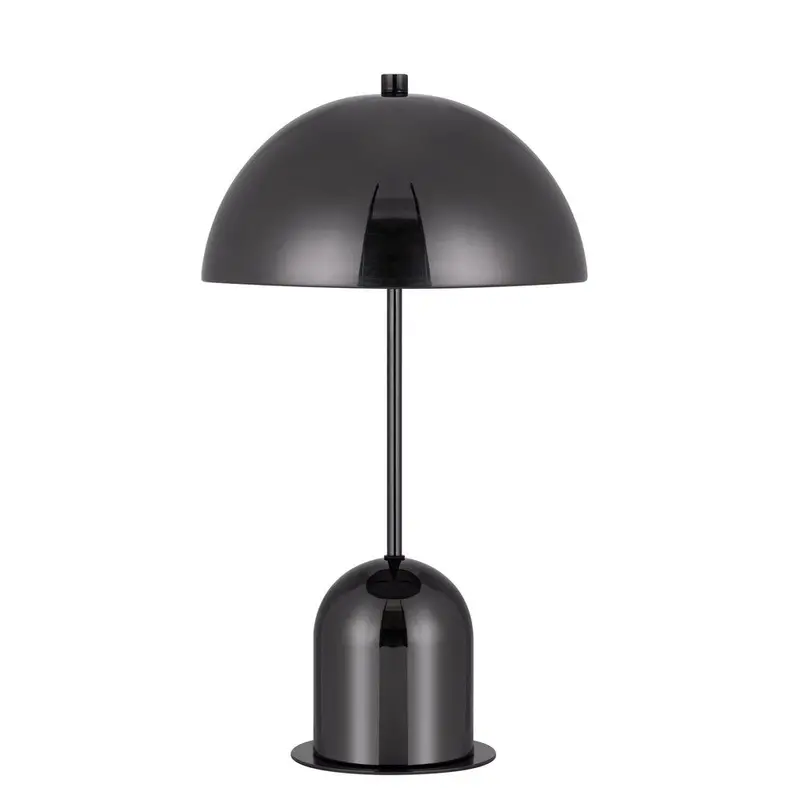 Gunmetal Half-Dome Desk Lamp – 20 Inch Modern Dark Gray Table Light