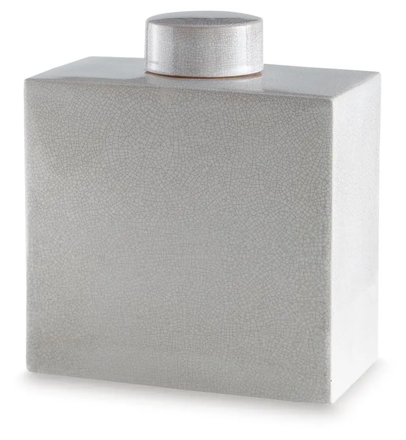 Haddworth Vintage-Style White Stoneware Jar
